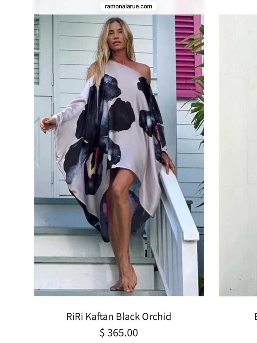 Ramona Larue RiRi Black Orchid Kaftan OS